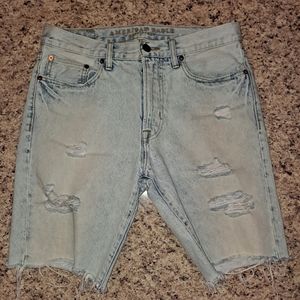 Men's American Eagle Ripped Jean Shorts Waist 30